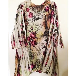 Liz & Me plus size 1x womans Paris blousr